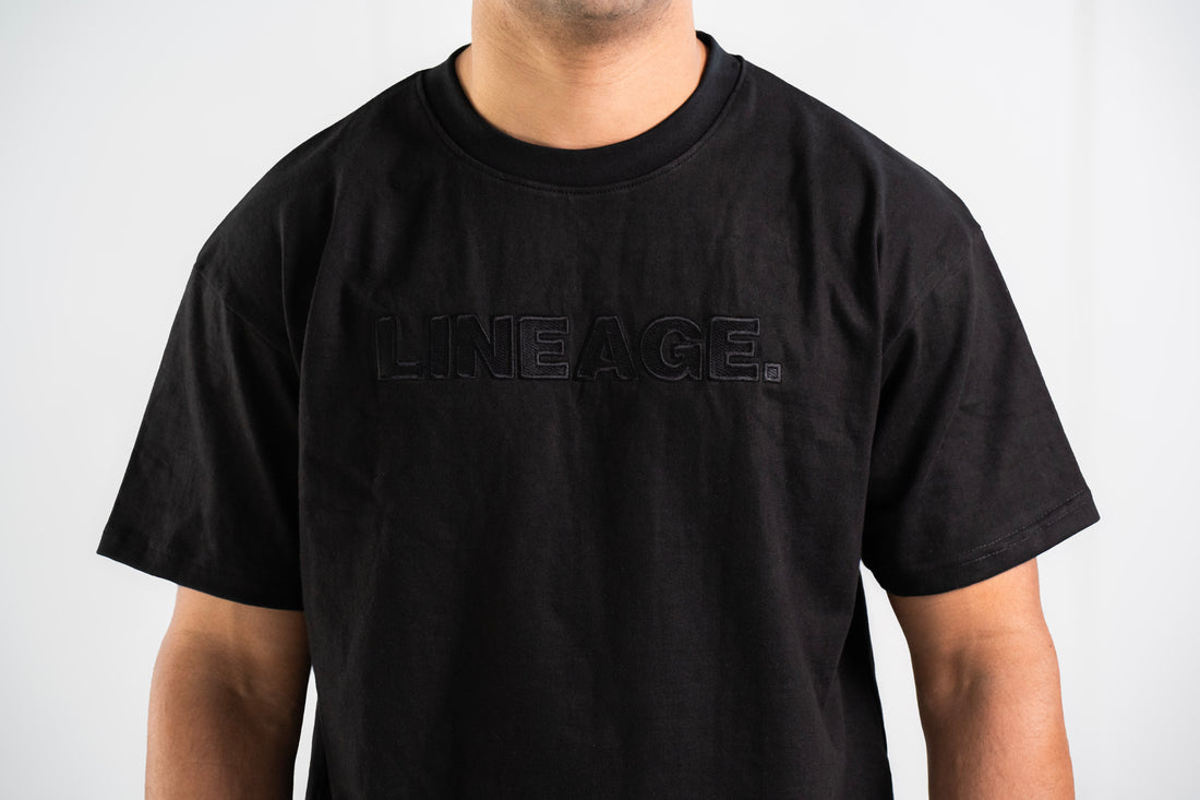 Lineage Heavyweight Oversized Tee – Black