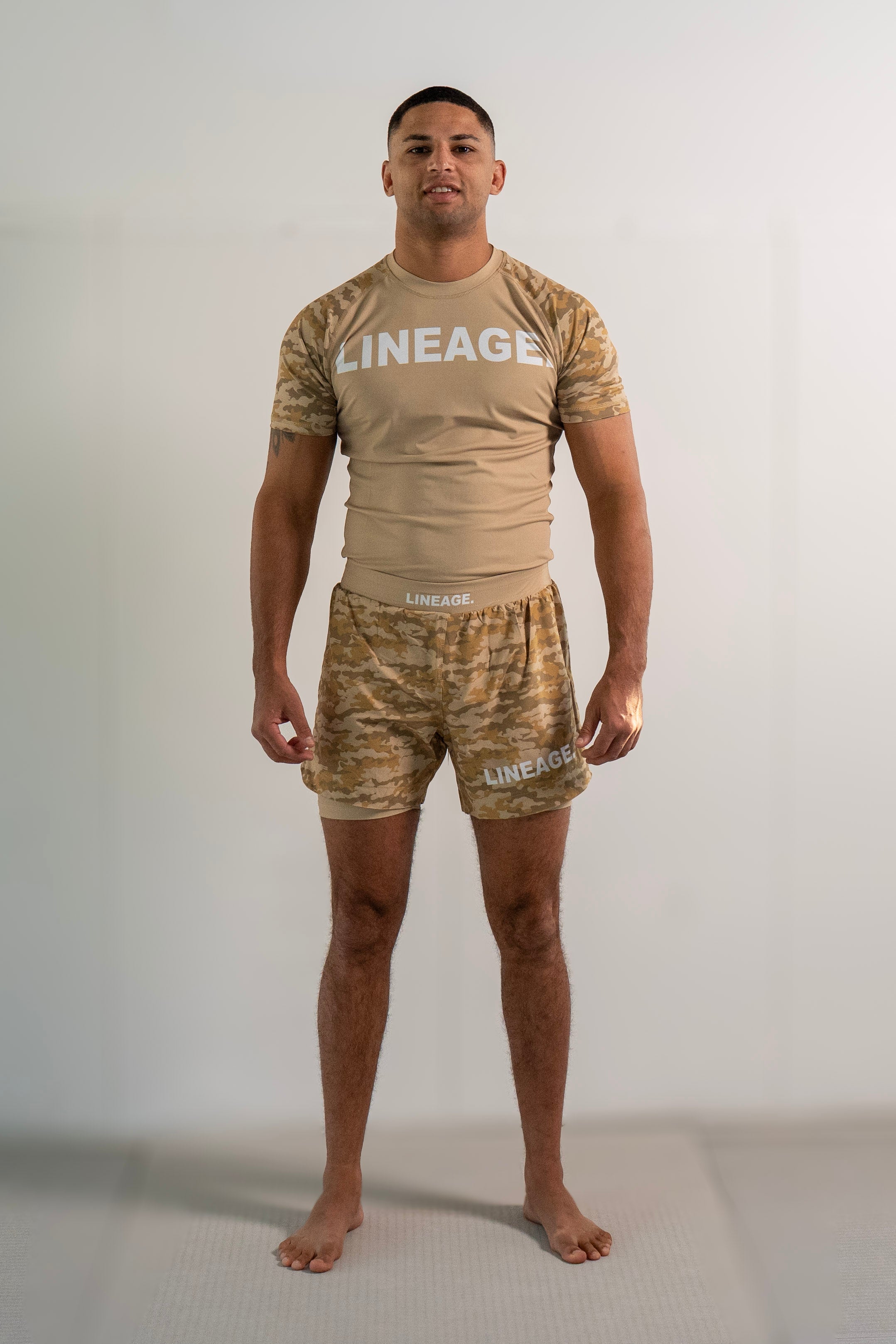 Rash Guard Top - Beige Camo