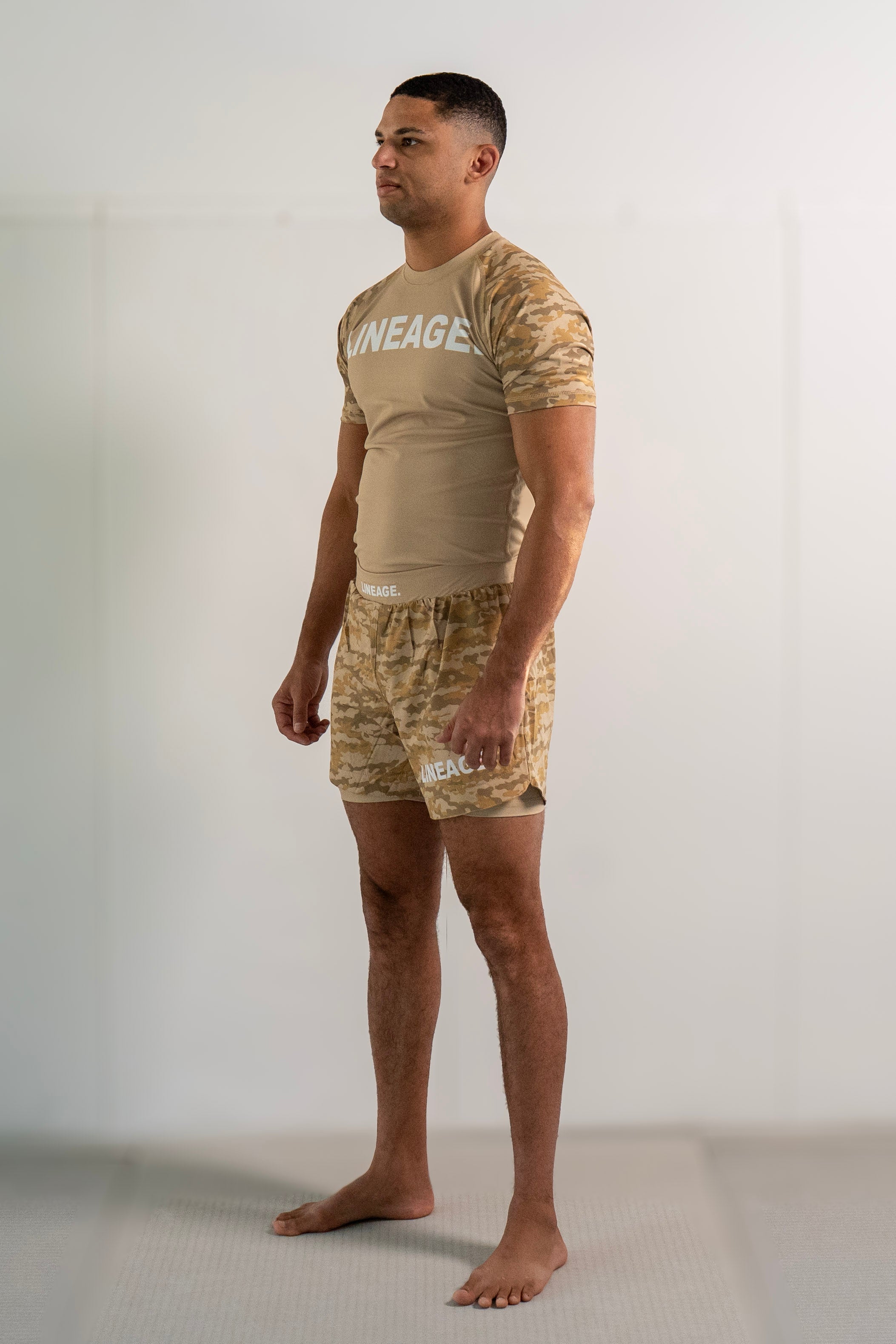 Rash Guard Top - Beige Camo