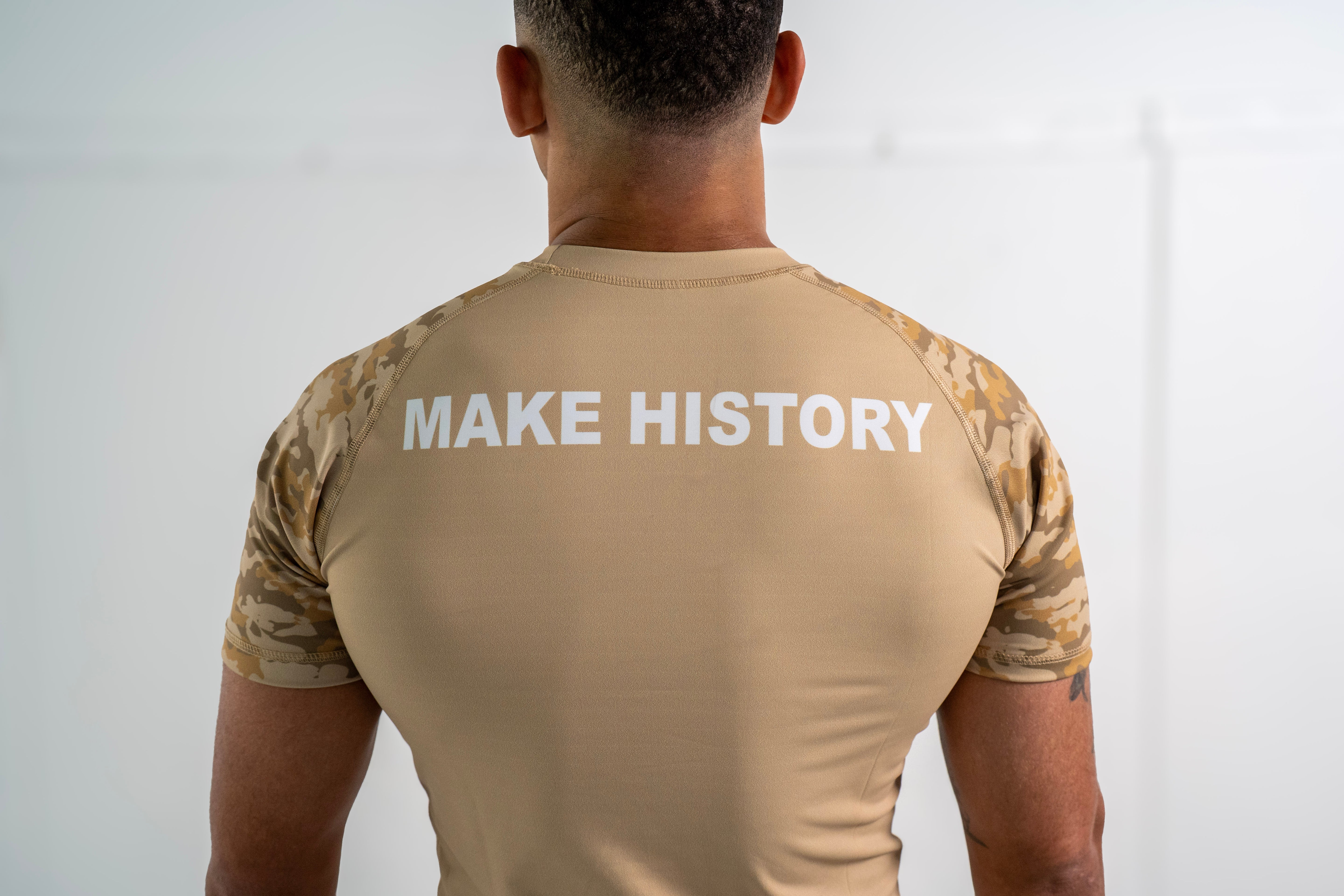 Rash Guard Top - Beige Camo