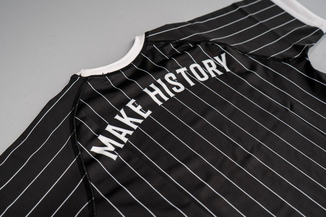 Rash Guard - Black Pin Stripe